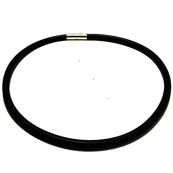 Rubber Collar with Sterling Silver Safety Clasp